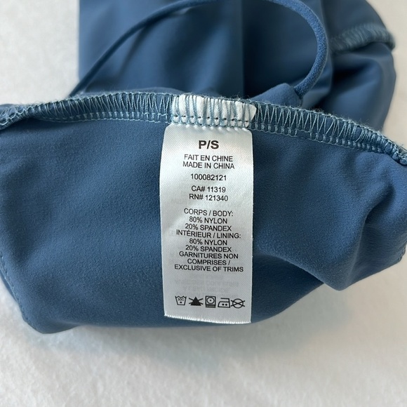 Garage Crop Top Sports Bra Bralette Spaghetti Straps Blue Size Small - Picture 6 of 9